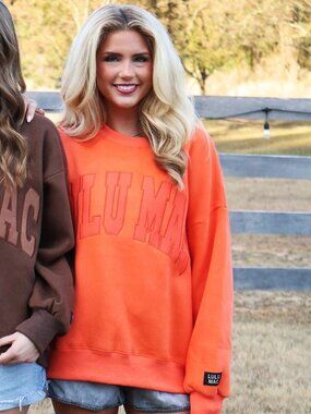 Orange Lulu Mac Sweatshirt
